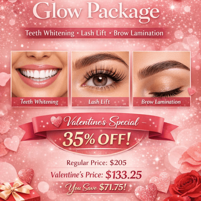 Valentines Glow Package at Shades of Joy Esthetics in Lodi, CA
